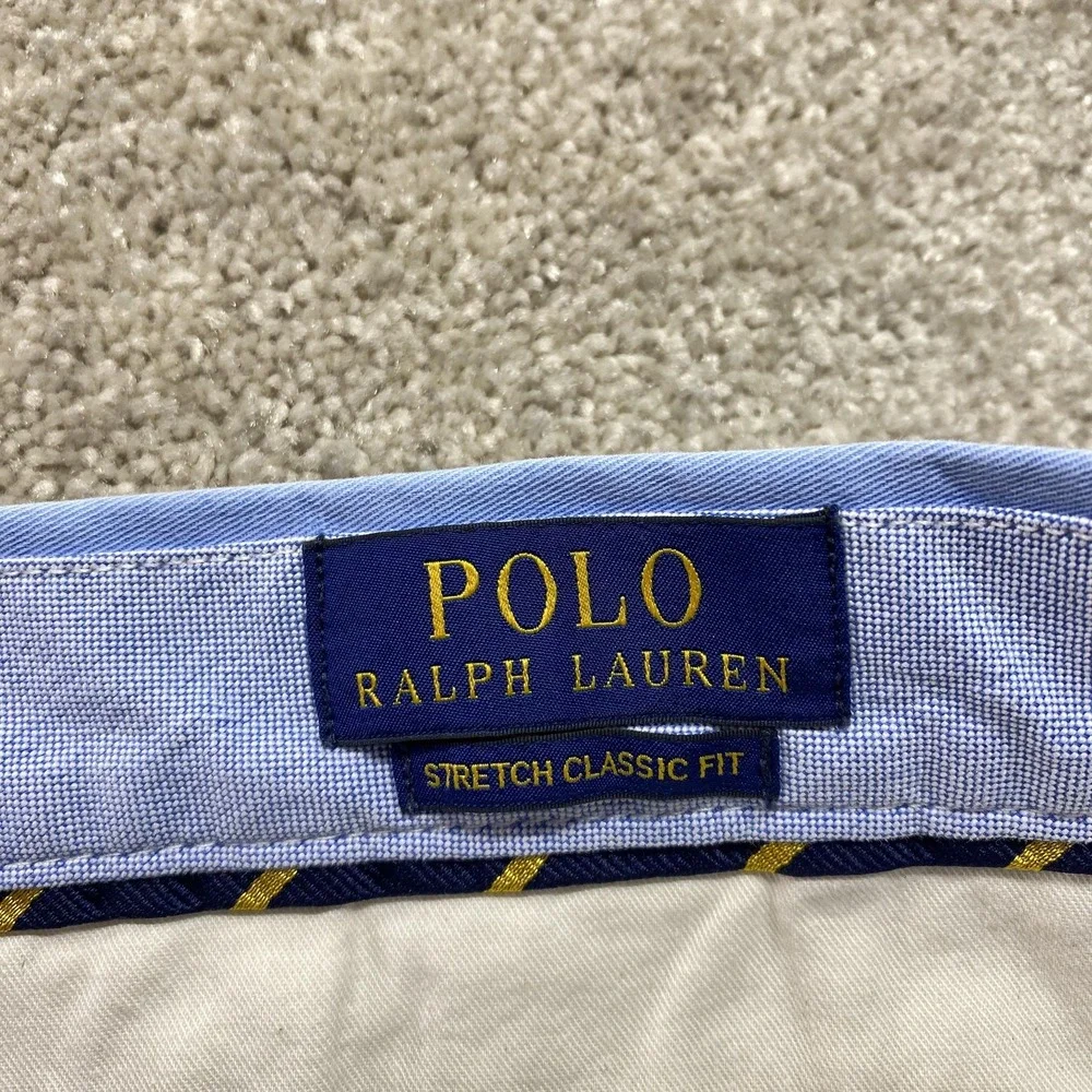 Polo Ralph Lauren Shorts Mens‎ 34 Blue Stretch Classic Fit Chino Casual Summer